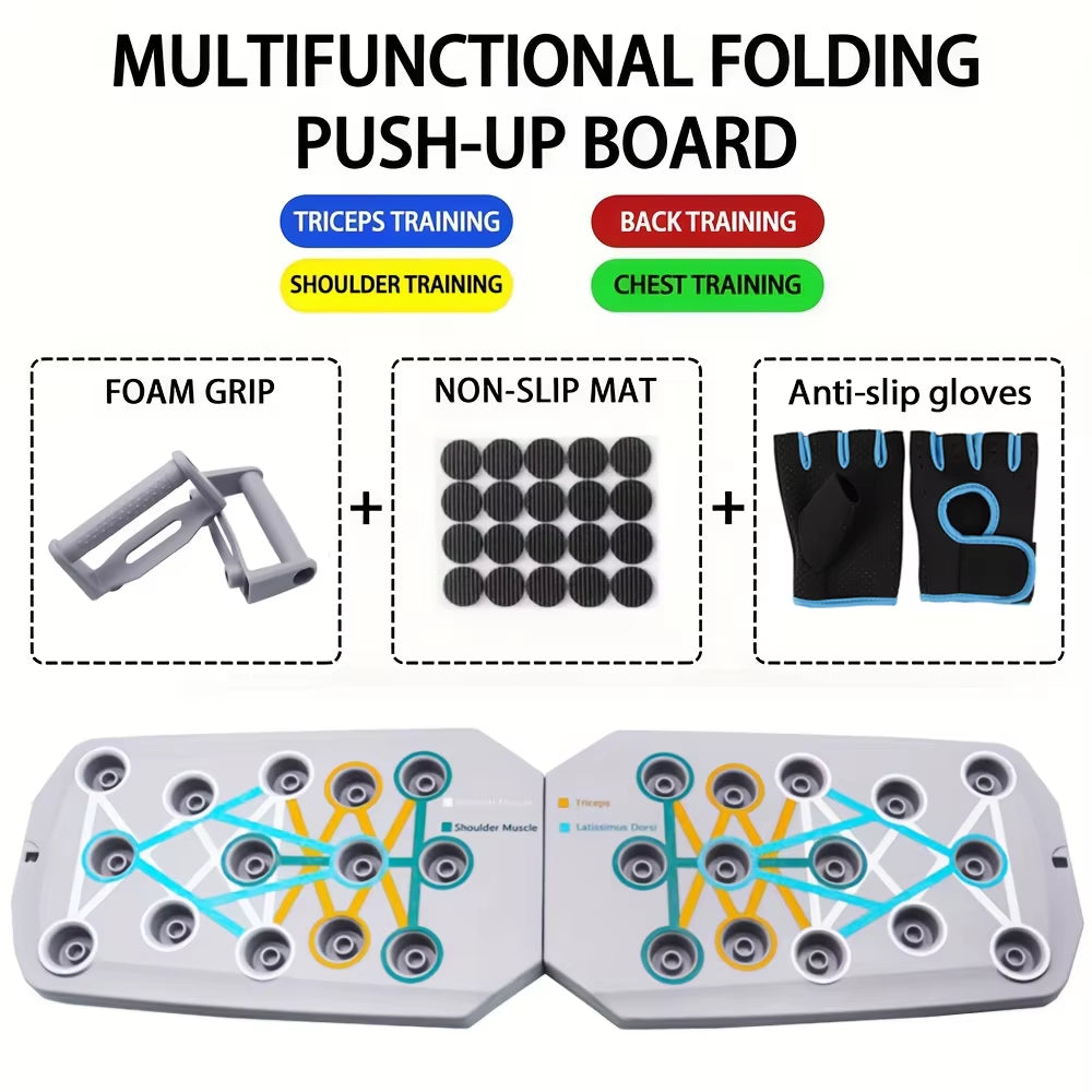 Portable Multifunctional Push-Up Board Set for Comprehensive Upper Body Training