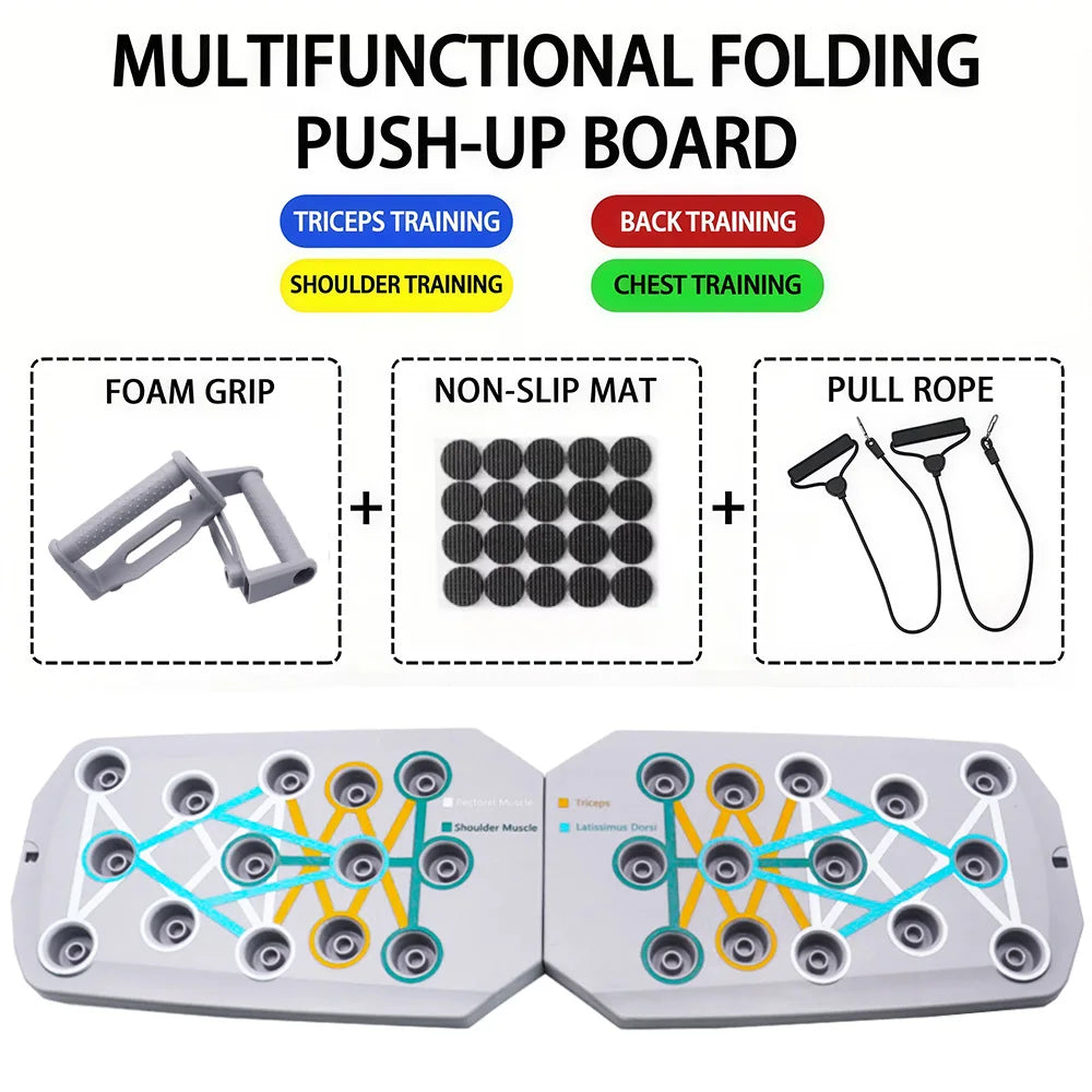 Portable Multifunctional Push-Up Board Set for Comprehensive Upper Body Training