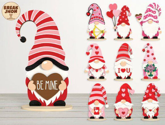 Valentinstag Wichtel "BE MINE" - Holz Dekoration mit Herz
